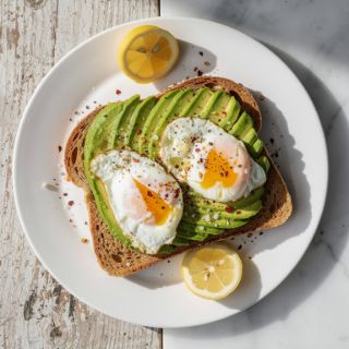 Avocado & Egg Toast with Lemon